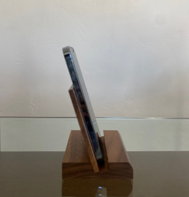 Walnut Wood Phone Stand