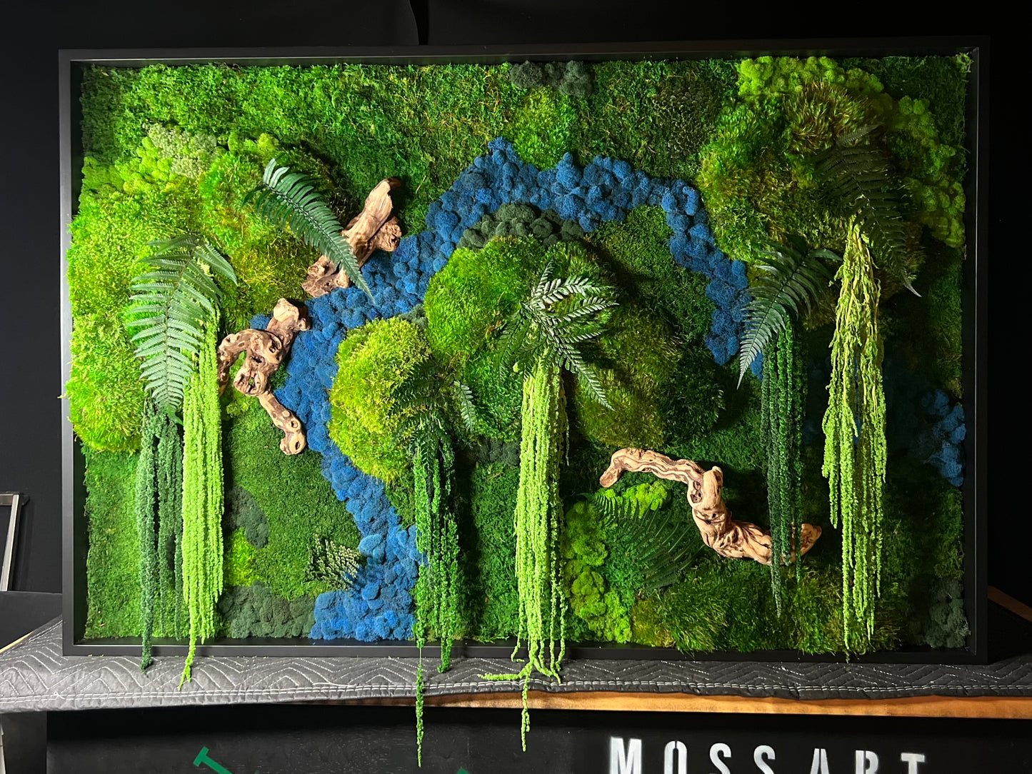 Rio Azul Moss Wall Art by Moss Art Installations