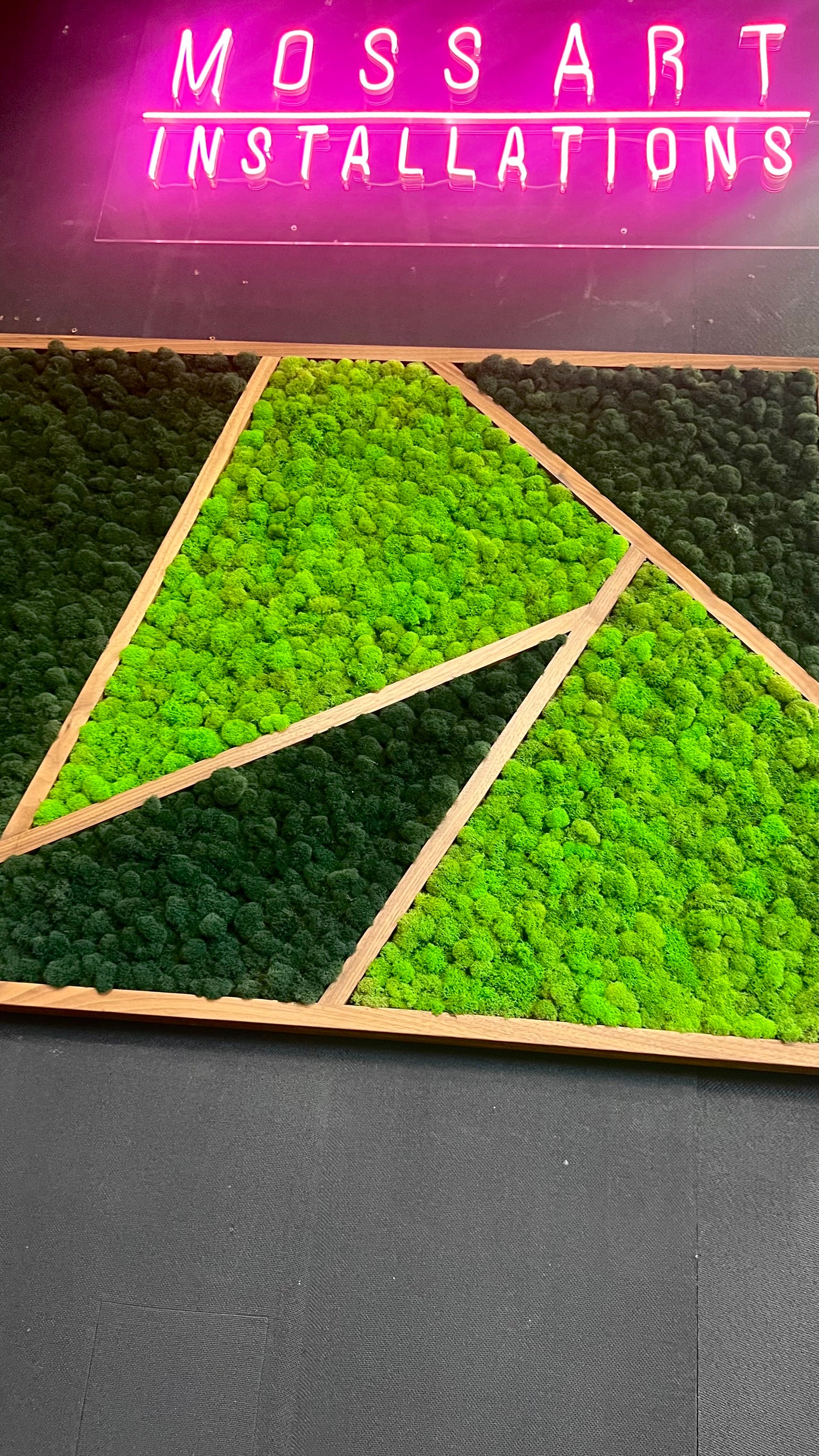 Mid-Century Modern Moss Art