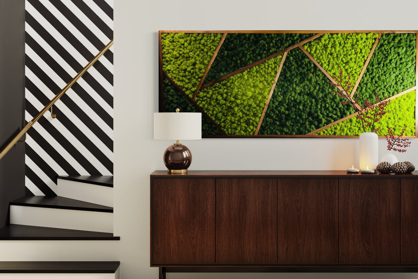 Mid-Century Modern Moss Art