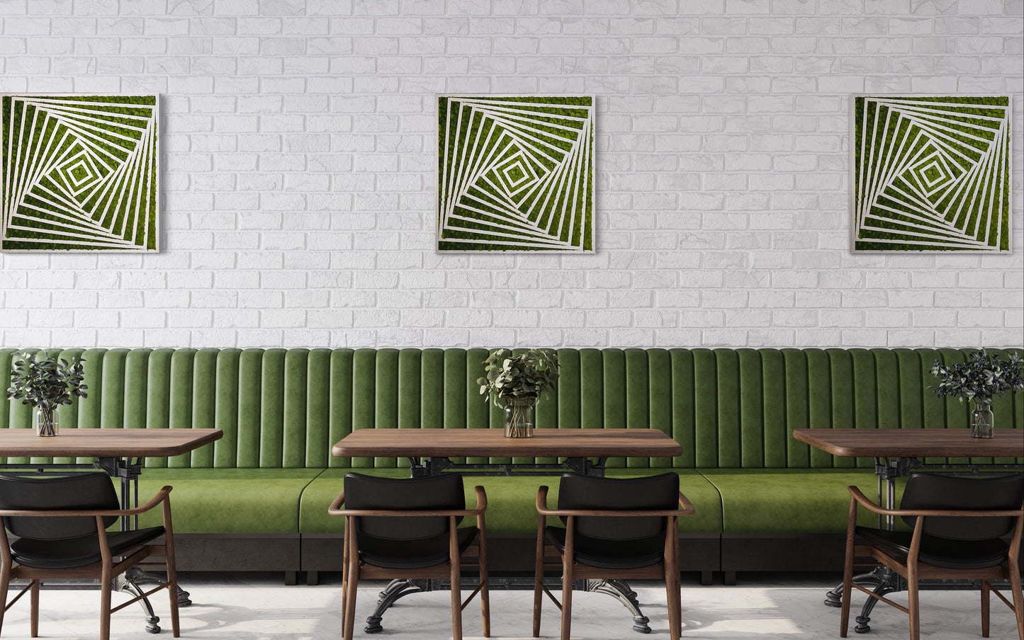 Fibonacci Moss Wall Art Moss wall art by Moss Art Installations