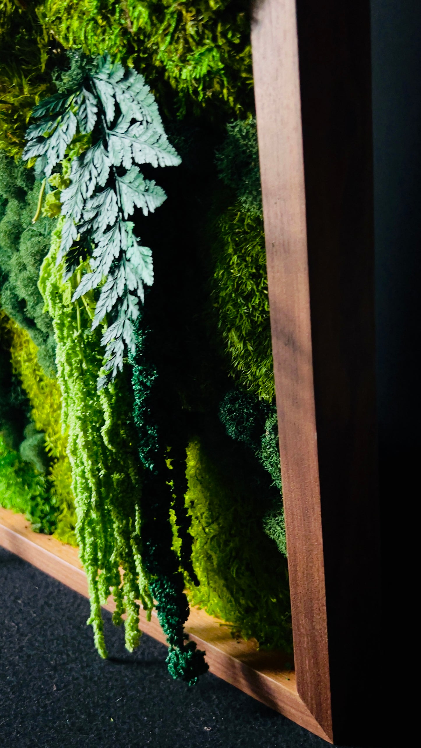 Biophilic Design Walnut Moss Wall