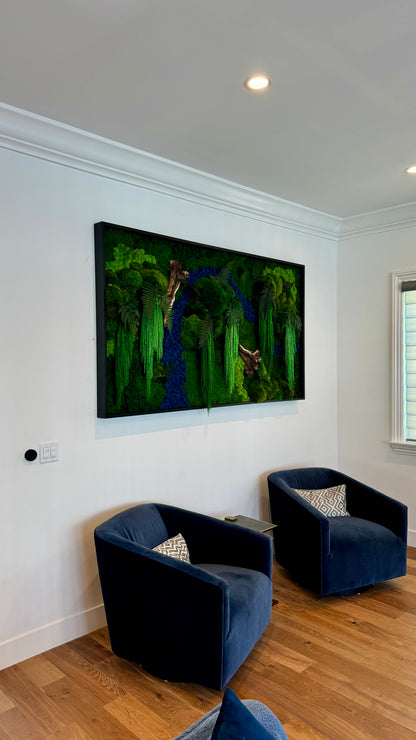 Rio Azul Moss Wall Art by Moss Art Installations
