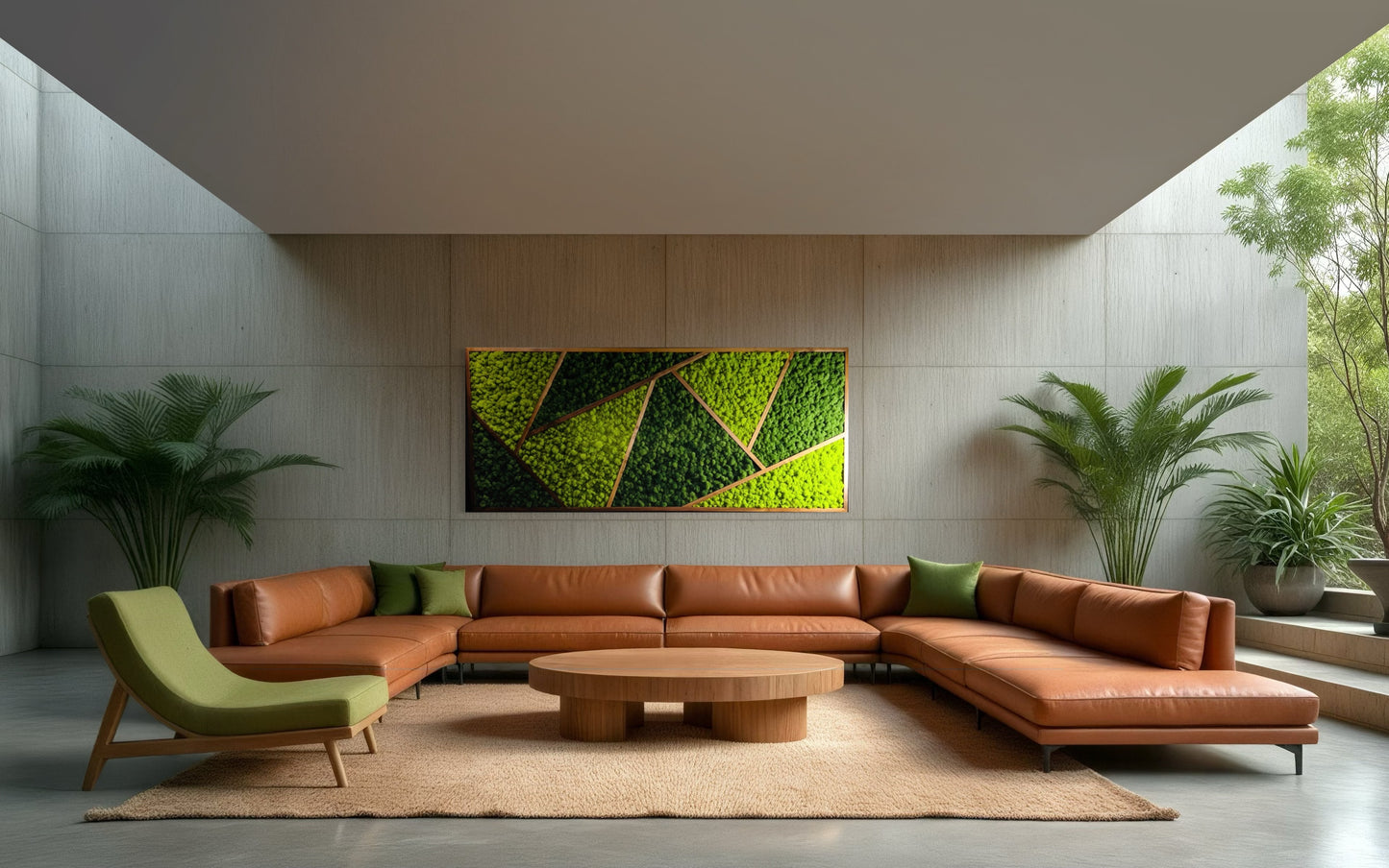 Mid-Century Modern Moss Art