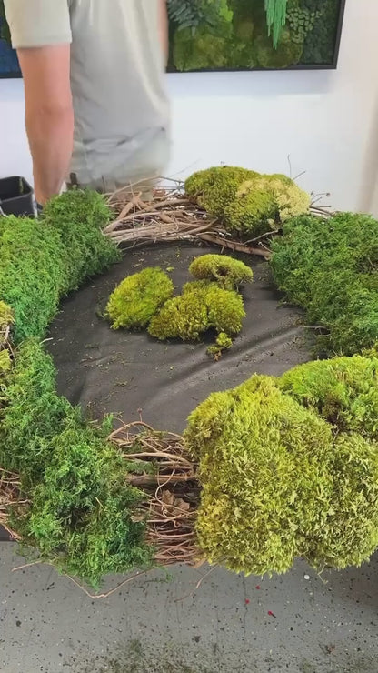 Whimsical Moss Wreath