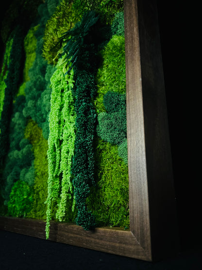 Biophilic Design Walnut Moss Wall
